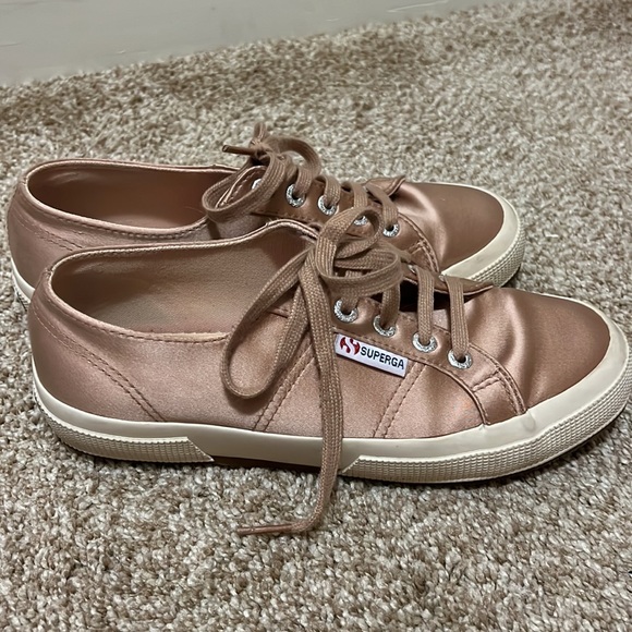 Superga Blush Satin Sneaker - Size 37.5 - Picture 6 of 11